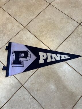 Pink Victoria's Secret Large Felt Store Display Pennant Flag Dog Purple